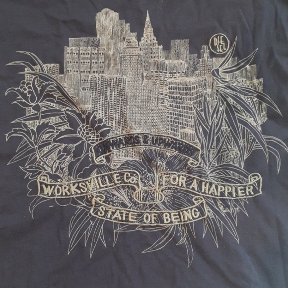 Diesel v-neck tshirt Worksville embroidered design - Picture 3 of 4